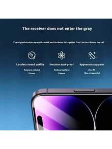 2pcs Tempered Glass Screen Protector, Compatible With IPhone 17 Pro Max/17 Pro/17 Air/17/16/16 Plus/16 Pro/16 Pro Max/15/14/13/12/11 Pro Max/X/XS/XR/Mini/7/8/14 Plus, Also Fits 14/15 Pro Max, Please Provide Phone Model, High-Definition Transparent Screen Film - Clear - View 5