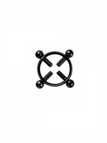 1pc Vacuum Electroplated Adjustable 316L Stainless Steel Round Nipple Ring, Sexy Piercing Jewelry For Women, Suitable For Daily Wear