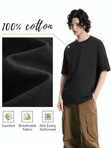 Men's DoubleSided Tee Retro Black And White Town Scene Graphic Print TShirt,Cool Casual Style For Men,Comfy Everyday Wear Top