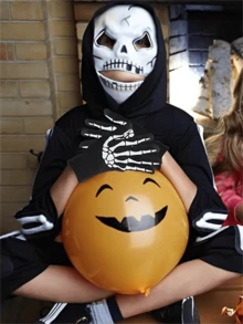 2 Pairs Glow-In-The-Dark Skeleton Touch Screen Gloves, Unisex Adult Halloween Skeleton Costume Accessories