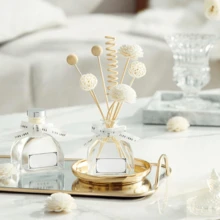 10pcs 10-Inch Natural Reed Diffuser Sticks, Reed Diffuser Refill Set, Home Decor (Natural Color)