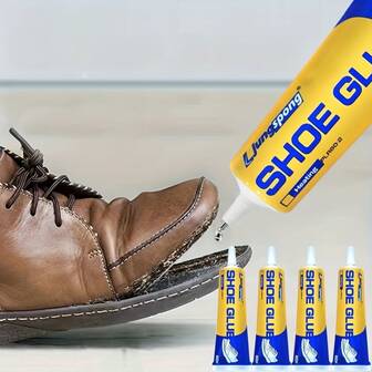 4PCS/1pc，60ml强力修鞋胶，专为鞋匠设计，适用于运动鞋、皮鞋、树脂软鞋等。鞋厂专用，运动鞋软性防水透明胶，强力粘合，万能胶。适合家庭和户外使用，速干修鞋工具。