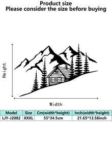 1 pieza Montaña de metal - Decoración de escena, que muestra la belleza de la naturaleza, perfecta para la pared de la sala de estar, la decoración de la cabaña, la esquina del jardín y el espacio de la oficina