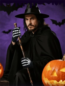 2 Pairs Glow-In-The-Dark Skeleton Touch Screen Gloves, Unisex Adult Halloween Skeleton Costume Accessories