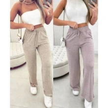 2-Piece Women's Lanzinha Pants Kit, Winter Cold Fashion - BỘ MÀU HỒNG VÀ BEIGE - Xem 2
