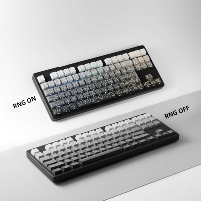 New Topographic 4.0 Version, 133 Keys, PBT Material, Cherry OEM Profile Side-Printed Backlit Keycaps, Suitable For MX Gaming Mechanical Keyboards