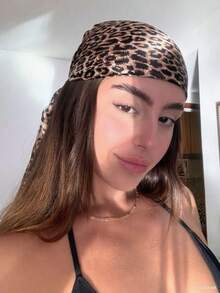 1pc Women's Fashionable Vintage Leopard Print Headscarf, Casual & Versatile, Soft & Skin-Friendly Bandana, Suitable For All Seasons