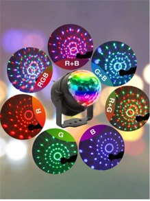 2pcs/1pc LED Stage Light With Remote Control, Disco, Party Light - Color Sound Activated Stage Lighting For KTV, Home Decor, Birthday, Bar, USB Powered, Multi-Room Compatible, Event Lighting | Colorful LED Lights | Easy Installation Disco Party Supplies