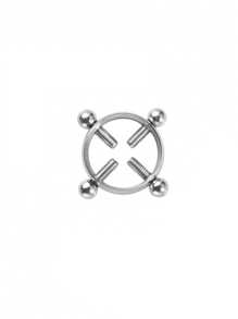 1pc Vacuum Electroplated Adjustable 316L Stainless Steel Round Nipple Ring, Sexy Piercing Jewelry For Women, Suitable For Daily Wear