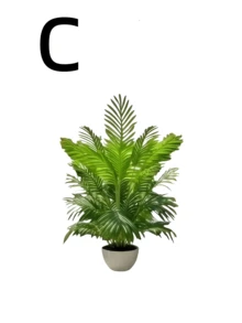 4 Large Artificial Plant Sets, Suitable For Outdoor Use - Broad-Leaved Tropical Rainforest Decoration Christmas Palm Trees, Indoor And Outdoor Potted Plants Throughout The Year, Weddings, Offices, Hotels, Gardens, Shooting Locations, Nordic Style Artificial Trees, Christmas, Grandparents' Day - Multicolor - View 10