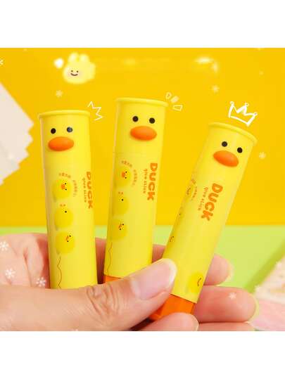 1 Stück/Set Enten-förmiger fester Klebstoff für Studenten, Dijy, hochviskoser Klebestift, tragbar, Cartoon und niedliches Design, geeignet für Studenten in der Schule, Büromaterial, Schulanfang, Schulmaterial, Valentinstag, Neujahrsgeschenke, Festivalgeschenke.