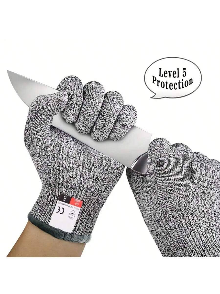 8*4*2pcs/Set High-Grade Cut Resistant Gloves, And Level 5 Protection Safety Kitchen Cut Proof Gloves. Breathable Protective Gloves - Ideal For Fishing, Gardening And Outdoor Activities. Machine Washable, Comfortable, Flexible, Lightweight, Reversible