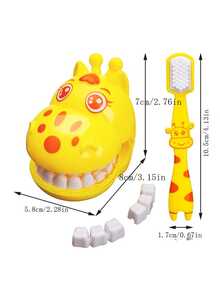 儿童早教玩具仿真小鹿刷牙模型牙刷牙齿套装男女孩 - 彩色 - 查看 3