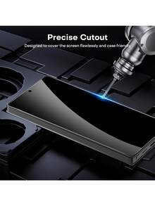 Yezodawee 1 Paquete de Protector de Pantalla de Vidrio Templado con Privacidad, Cobertura Completa Anti-Espía, Vidrio Templado Antihuellas con Instalación Fácil y Sin Burbujas, Dureza 9H, Kit de Instalación Fácil Compatible con Galaxy S25Ultra para Galaxy S25 6.2 pulgadas, S24+, S23, S22, S21 Series (Se requiere volver a registrar la huella digital)