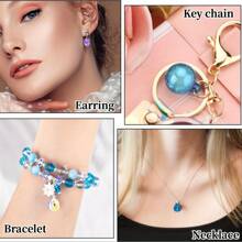 1 件树脂珠宝硅胶模具、水晶环氧树脂珠模具、圆形、菱形、方形、椭圆形、矩形、手链串珠环氧树脂硅胶模具、孔宝石首饰制作环氧树脂模具、适用于耳环、吊坠、手链和项链 - 白色 - 查看 11