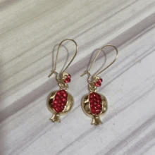 1 Pair Retro Pomegranate Pendant Earrings, Fashion Personalized Party Jewelry Gift For Women - Red - View 12