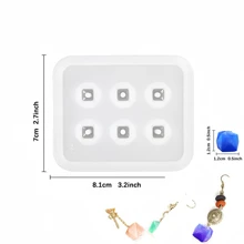 1 件树脂珠宝硅胶模具、水晶环氧树脂珠模具、圆形、菱形、方形、椭圆形、矩形、手链串珠环氧树脂硅胶模具、孔宝石首饰制作环氧树脂模具、适用于耳环、吊坠、手链和项链 - 白色 - 查看 21