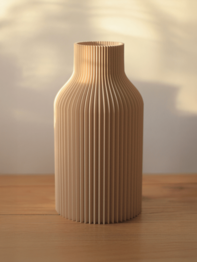 1pc Unique Fluffy Pampas Grass Gestreepte Ceramic Look Plastic Vase Moderne Minimalist Beige Tall Cylinder Tafel Centerpiece Room ation ative Living Wedding Home Flower Glass view 4