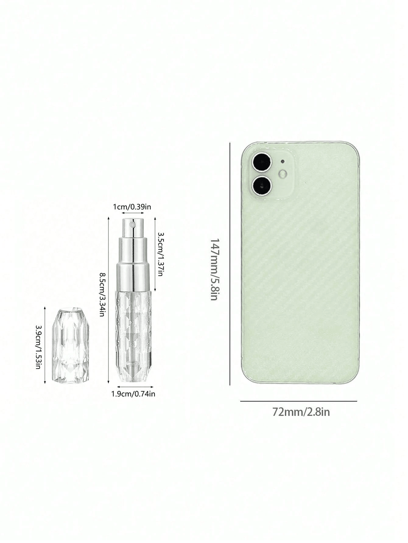 زجاجتان محمولة صغيرة قابلة لإعادة التعبئة لرذاذ ال...