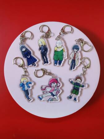 1pc Anime "SAKAMOTO DAYS" Acrylic Keychain Series Cute Cartoon Keyring Bag, Suitcase Accessory Phone Pendant Car Ornament.