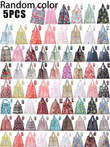 1PC Large-Capacity Shopping Bag, Portable And Foldable Storage Bag. Reusable And Portable, Foldable Vegetable Baskets, Suitable For Grocery, Clothing Storage, Travel And Gift Shopping, Reusable And Foldable Handbags