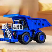 儿童仿真重工矿车惯性翻斗车玩具沙石车模型男孩卡车自卸工程车