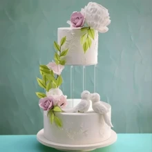 1pc Transparent Acrylic Round/Square Wedding Dessert Stand, Wedding Decoration Display Rack - Clear - View 3