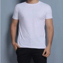 Camiseta Masculina Originals Camisa básica Algodão Blusa malha confortável Moda Casual - Azul bebê - Visão 2