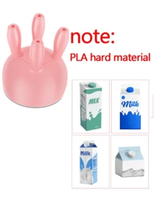 4 Nozzle Milk Carton Lids, Hard Material, Container Adapter Separate Lid, Easy To Clean, Beverage Box Pouring Accessory, Breakfast Liquid Dispenser, Oat Milk, Soy Milk, Almond Milk, Milk, Cream, Orange Juice, Everyday Kitchen Use - Multicolor - View 9