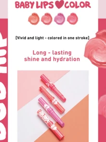 Maybelline Baby Love Nourishing Lip Balm, Moisturizing Lip Balm Infused With Shea Butter, Smooth And Hydrating, Long-Lasting Shine, Suitable For Daily Use And Makeup Priming, Suitable For All Skin Tones And Occasions, Essential Makeup Item For Youthful Radiant Lips - Baobei Love Colorful Lip Balm - View 8