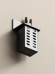 1/2pcs Wall Mounted Bathroom Storage Shelf, Punch-Free, Toilet Shower Room Washbasin Organizer Rack, For Small Items And Tools Home Bathroom Decor Bathroom Organizer , Bathroom Toilet Hand Washing Sink Toothbrush Toothpaste Comb Storage Artifact,Back To School,Bathroom Decor & Accessories