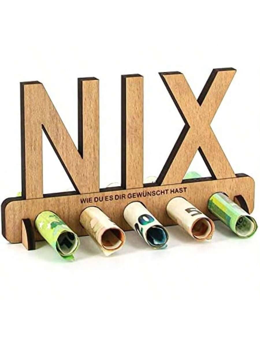 原装 NIX 生日钱礼物木制 - 无生日礼物 - NIX 礼物 - 木制礼物 - 男女通用钱礼物 - 彩色 - 查看 1