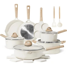 7/8 Piece Pot Set, Non Stick Pot, Granite Induction Cooker Non Stick Pot, With Frying Pan, Stew Pan, Frying Pan, Extra Large Clay Pot