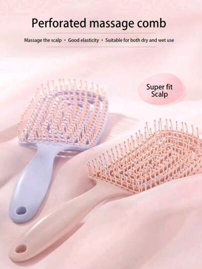 2 件/1 件摇摆梳，长发女士生发剂，头部按摩梳，空心鸭嘴弯发刷，居家、上学、度假和旅行必备，女士发饰