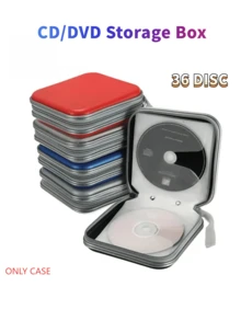Estuche con 36 ranuras para tarjetas, bolsa de almacenamiento portátil para CD/DVD, diseño a prueba de polvo, adecuado para uso en la oficina y el hogar, preferido por entusiastas de la música y coleccionistas de películas, esencial para viajes, estuche para cargador, accesorios para cámara digital, organizador de cables, organizador electrónico, impermeable para viajes, para tecnología, para mujeres, para hombres