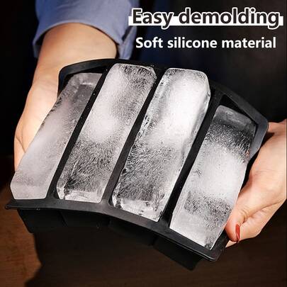 1pc 4-Inch Silicone Ice Cube Tray, DIY Butter Mold Tray, Silicone Ice Cube Mold, Fun Silicone Ice Ball, Kitchen Accessories, Home Goods, Ice Cube Tray, Bar Accessories