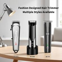 Tagliacapelli/tagliacapelli multifunzionale, pettini guida regolabili multi-misura, ricarica USB, motore silenzioso, testina di taglio fine, design argento/nero. Per il taglio quotidiano/professionale. Per bagno, barbiere, parrucchiere, hotel, viaggi. Regalo ideale (di compleanno) per colleghi, padre, madre, fratelli, sorelle, amici, fidanzato, fidanzata, colleghi, familiari.