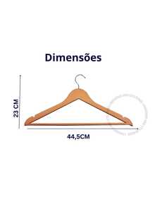 Kit Of 12 Premium Ivory Wooden Hangers For Clothes And Pants With Chrome Hook - 象牙 - 查看 6