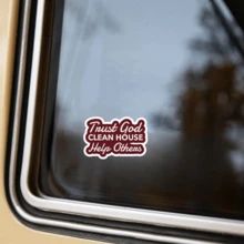 Vertraue Gott, räume auf, hilf anderen - Aufkleber für Genesung und emotionale Nüchternheit - ideal zum Dekorieren von Laptops, Wasserflaschen, Notizbüchern und mehr, langanhaltend und