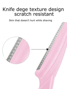 30/12/6/3/1 浅粉色眉毛修剪器套装，包含眉毛修剪器/剃刀、去茧器、身体脱毛修剪器和面部及眉毛剃刀，长柄刀片带精密防护罩，女士修容工具，适合日常使用或旅行，价格实惠，可作为圣诞礼物，美容工具，经济实惠，礼品，女士礼物，圣诞礼物 - 淺粉色 - 查看 3