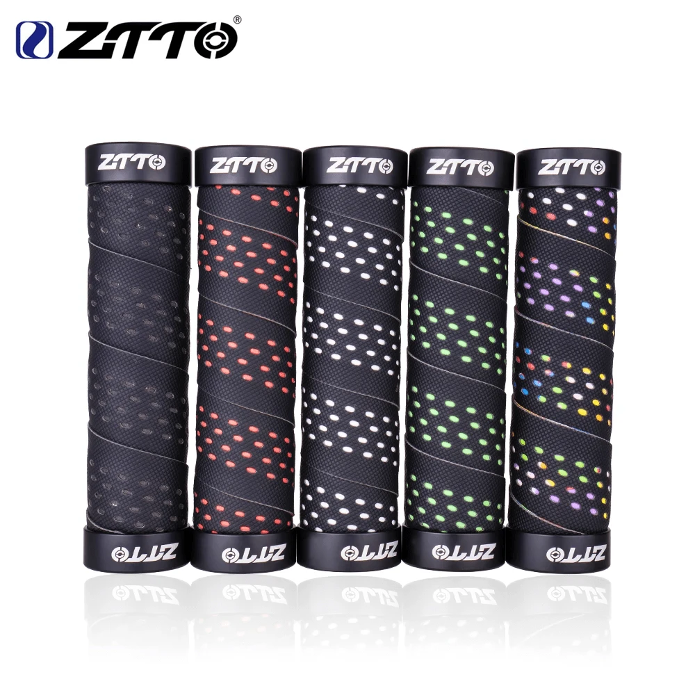 Puños de manillar de bicicleta de montaña ZTTO, con bloqueo antideslizante, se ajusta a manillares de 22.2mm, reemplazables, disponibles en negro, rojo, amarillo, verde - Multicolor - Ver 1