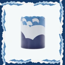 32 pies Bordes adhesivos estilo boho azul con nubes, decoración para tablones de anuncios, paredes, escritorios, ventanas, puertas, armarios, escuelas, aulas, hogares escolares y oficinas