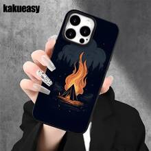 Fundas y carcasas protectoras con diseño de llamas del bosque y orificios grandes, compatibles con phone 16 Pro Max, 16, 15 Pro, 14, 14 Plus/14 Pro Max, 13, 13 Pro, 12 Pro, 11/11 Pro. Regalos para cumpleaños y festividades - Blanco - Ver 4