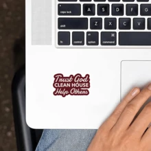 Vertraue Gott, räume auf, hilf anderen - Aufkleber für Genesung und emotionale Nüchternheit - ideal zum Dekorieren von Laptops, Wasserflaschen, Notizbüchern und mehr, langanhaltend und