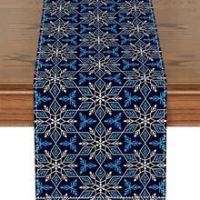 1/20pcs Christmas Table Runner, Retro And Atmospheric Style, High-End Pattern Table Runner, Winter Rectangular Table Runner, Suitable For Theme Parties, Home Decoration, Suitable For Indoor And Outdoor, Christmas Decoration. - Multicolor - View 11