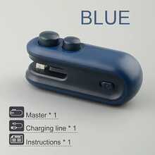 Sellador de aperitivos portátil y mini, recargable por USB, con funciones de sellado y corte, sellador de envasado de plástico para conservar alimentos, sellador al vacío pequeño, adecuado para mantener frescos las patatas fritas, las galletas y los aperitivos para mascotas