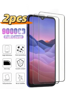 2 buah/Set Pelindung Layar, Kekerasan 9H, Anti Gores, Pemasangan Mudah, Bebas Gelembung, Kompatibel dengan 14/Poco M6 Pro/Poco F3/Poco X3/Note 9/ 10X/ 9/ 10C/ 12C, Jernih & Transparan - Clear - View 1
