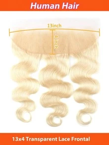 613 金色前额直发 13x4 透明蕾丝前额闭合巴西处女雷米头发金色前额人发女士用婴儿头发预先拔下 - S613 - 查看 24