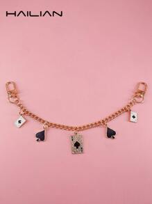 HAILIAN Alloy Bag Extension Chains, Bag Pendants And Shoulder Straps, Inlaid With Diamond Flowers, Bows, Balloon Dogs And Moons, Can Be Used As Bag Pendants, Extension Chains, Bag Shoulder Straps, And Are Also Suitable As Small Gifts For Family, Friends And Lovers On Birthdays, Holidays And Back-To-School Seasons.