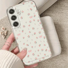 Rose Pattern Transparent TPU Soft Case Suitable For IPhone 17 Air/ 16 15 14 13 12 Pro Max/17 16 15 14 Plus 11 X/XS Max Suitable For Samsung S21 S22 S23 S24 S25 Ultra/Edge/Plus/+ A10 A12 A13 A14 A15 A23 A25 A35 A53 A54 A55 A73 Note 10/20 Phone Case All-Inclusive Protection - 太空透明 - 查看 2